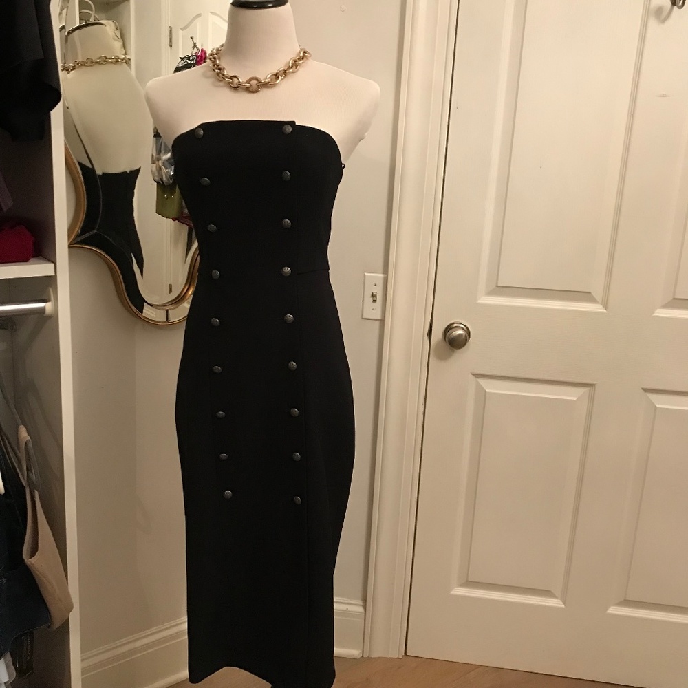 Intermix black strapless dress